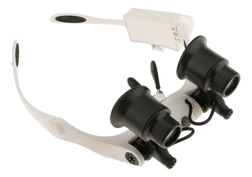 Visera De Cabeza De Doble Ojo Lupa Lentes De Luz Led 8