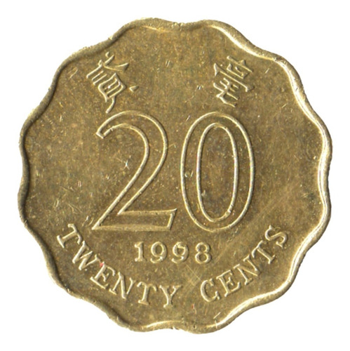 Moneda De 20 Centavos De Hong Kong 1998