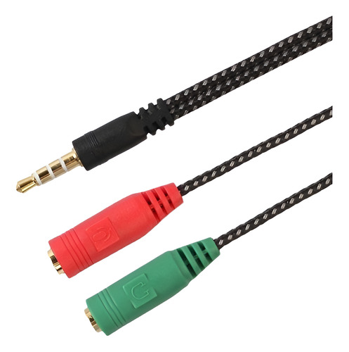 Divisor Cable Splitter Auxiliar 3.5 Mm Micrófono Y Audífono
