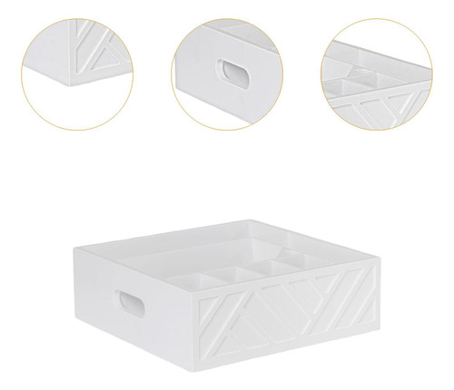 Organizador De Platos De Papel Para Encimera, Soporte Blanco