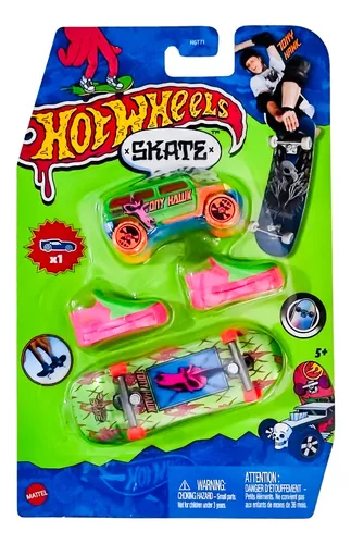 Hot Wheels Skate De Dedo Com Tênis E Carro Hgt71 - Mattel