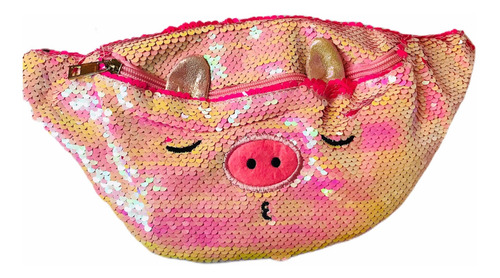 Imagen 3 de 5 de Cangurera Niña Lentejuela Cerdito Súper Chic