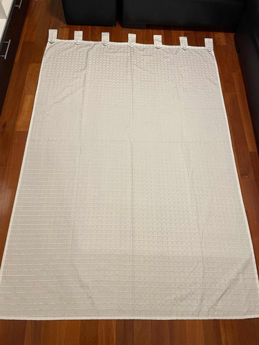 Juego De Cortinas Para Barral 2 Paños 202cm X 134cm Blancas