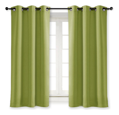 Panel Cortina Blackout 1 Unidad 107 X 160 Cm Verde Claro