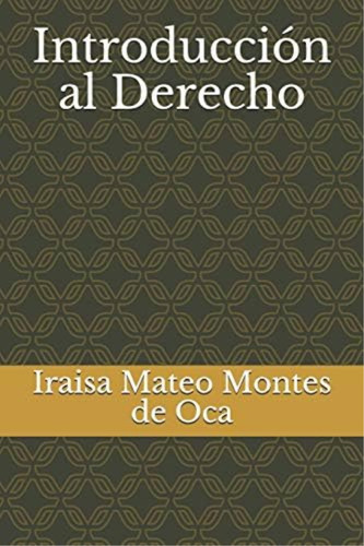 Introducción Al Derecho (spanish Edition), De Mateo Montes De Oca, Iraisa N.. Editorial Independently Published, Tapa Blanda En Español