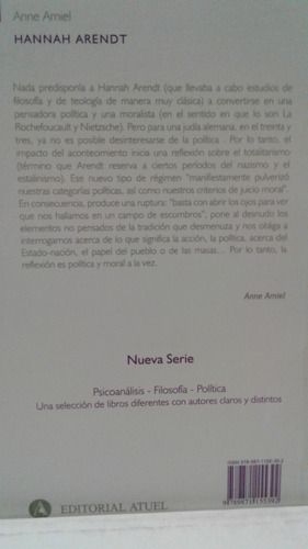 Imagen 2 de 8 de Hannah Arendt Anne Amiel