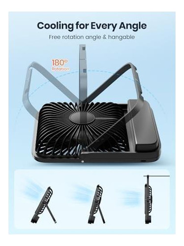 Ventilador De Viajes Portátil De Warmco Mah 7 Pulgadas, De