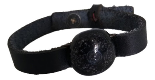 Imagen 2 de 3 de Pulsera De Vidrio Y Piel Chica Soda Burbuja
