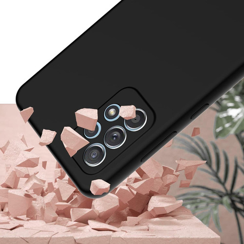 Funda Silicona Líquida Tpu Carcasa Para Galaxy A72+mica Negro Samsung Galaxy A72 4g/5g