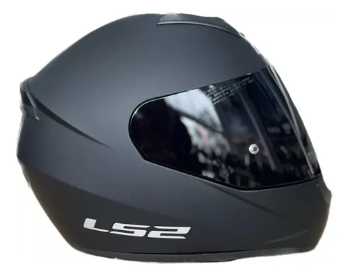 Casco Ls2 Ff352 Negro Mate Visor Oscuro - Gkmotos.uy