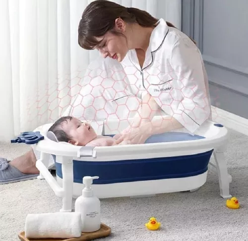 Toral Bañera Plegable Bebé con Patas Azul - Bañera Bebe con Patas