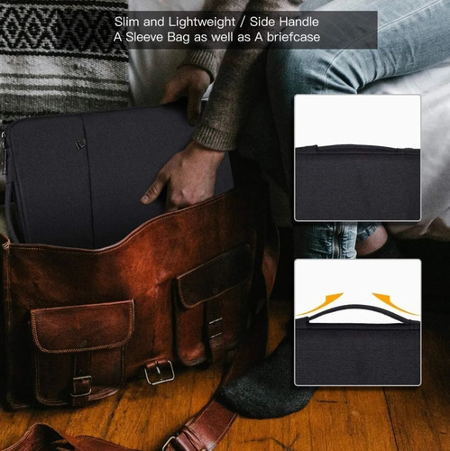 Funda Bolso Slim Elegante Para Asus Vivobook 16 X1605 Serie Negro