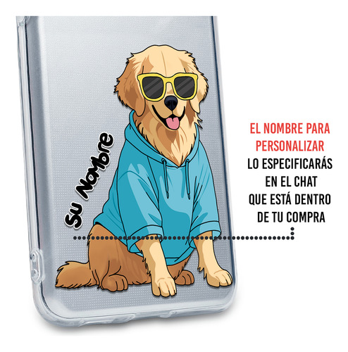 Funda Para Huawei Para Mujer Perrito Cool Golden Su Nombre