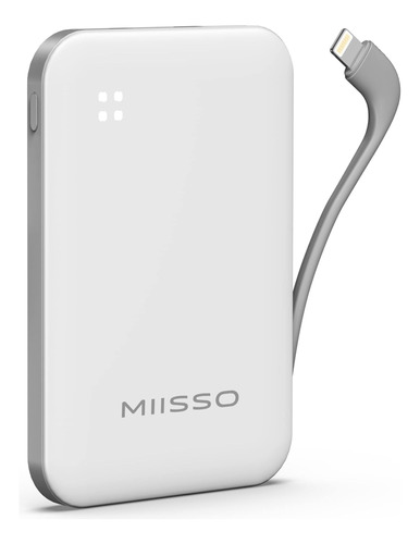 Miisso 4500mah Cable Incorporado Paquete De Batería Externa 