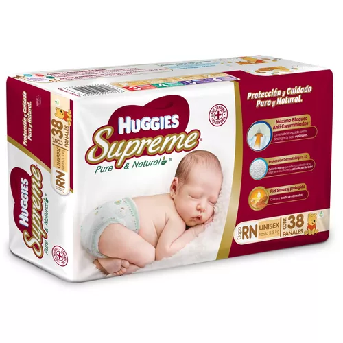 Pañal para Bebé Huggies Supreme Recién nacido 240 piezas unisex