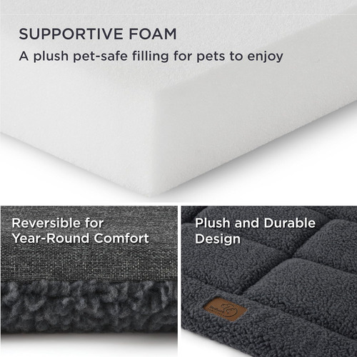 Cama De Perro Lavable Bedsure Para Perros Grandes, Espuma Re