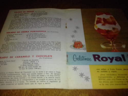 Catalogo Postres Royal ,42 Recetas ,retro ,circa Años 50 (Usado)