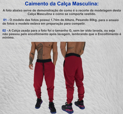 Imagem 4 de 5 de Kit 2 Calças Masculina Moletom Jogger Swag Roupas Academia