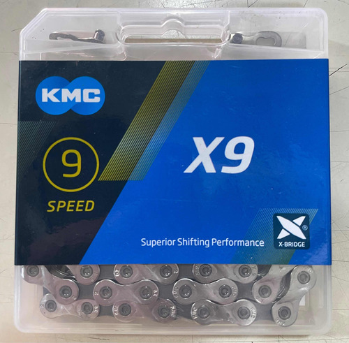 Cadena Bicicleta Kmc X9 Para 9 Velocidades X-bridge Mtb Ruta