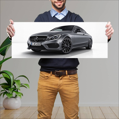 Cuadro 30x80cm Auto 2017 Mercedes Amg C 43 Coupe 754