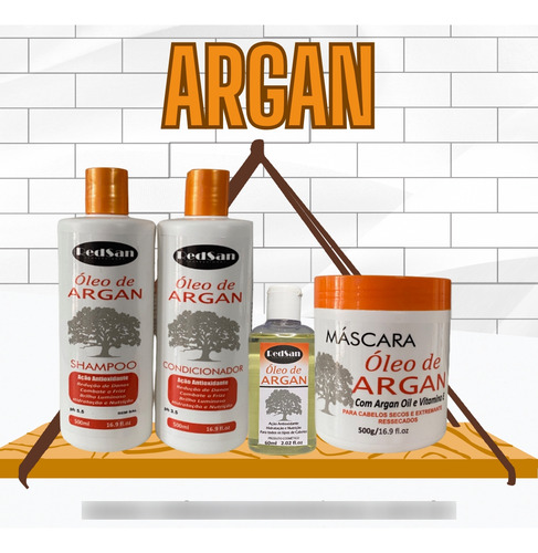 Kit Pós Química - Óleo De Argan 4x1 - Redsan Cosméticos