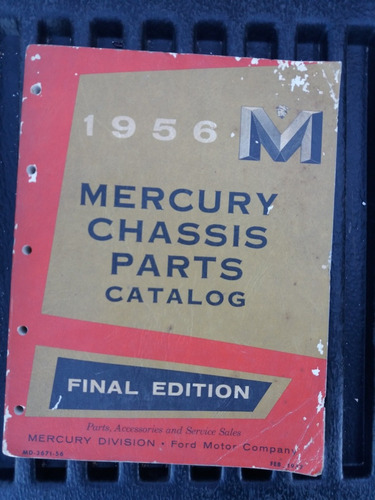 Libro Catalogo Chasis Parte Mercury 1956