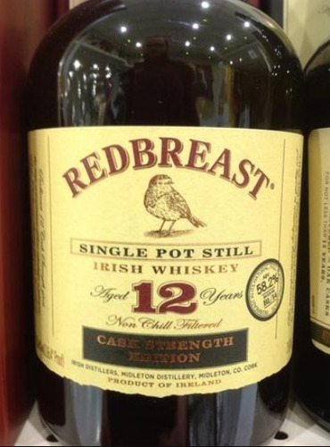 Whisky Irlandes Redbreast 12 Años Cask Strength 58.2 % Abv.