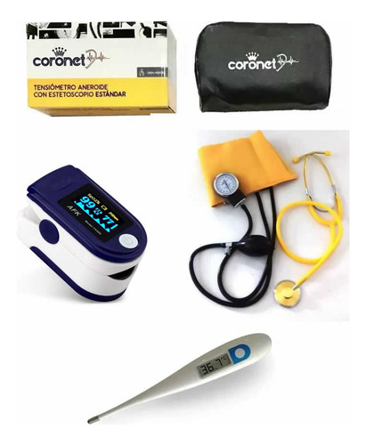 Kit / Set Enfermeria Colores Oximetro Tensiometro Termometro