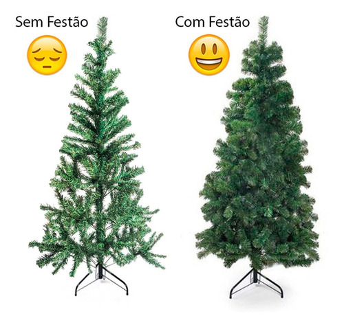 Imagem 3 de 4 de Festão Verde 5m Fougeron De Natal Quadruplo