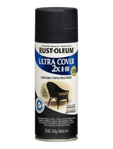 Pintura Spray Aerosol Rust-oleum Negro Cañon Satinado 430ml