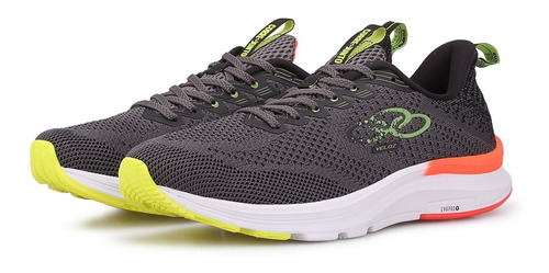 Zapatillas Olympikus Running Hombre Veloz Gris-lima Cli