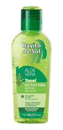 Gel Post Solar Aloe Vera S/alcohol Rayito De Sol X Rayito D