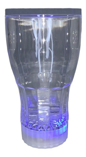4 Vaso Luz Coca Plastico Led Colores Fiesta