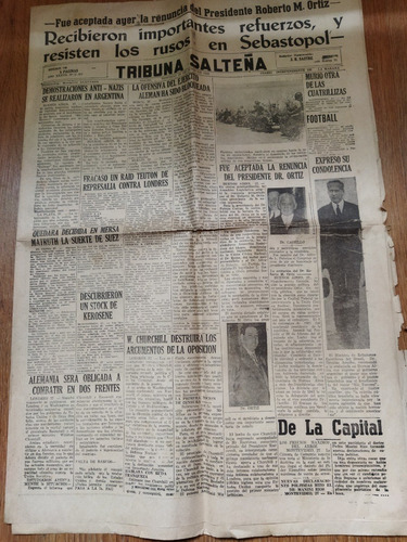 Salto 1942 Diario Independiente Tribuna Salteña Uruguay Raro