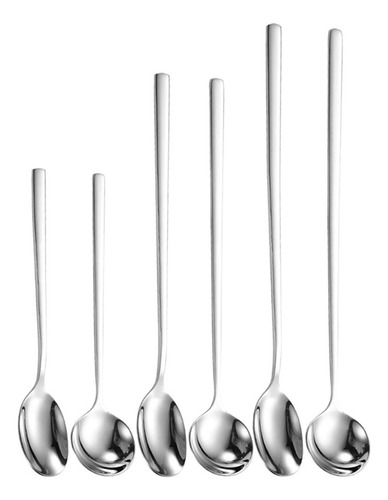 . (ps-l) Juego De Cucharas De Mango Largo Para Cocina De
