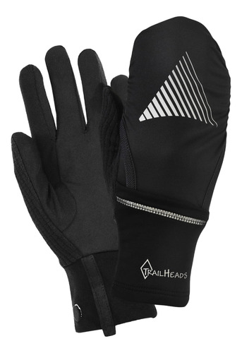 Trailheads, Guantes Para Correr Convertibles, S / M, Negro (