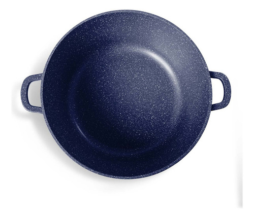 Panela Caçarola 28cm Antiaderent Azul Graniflon Moda Do Chef