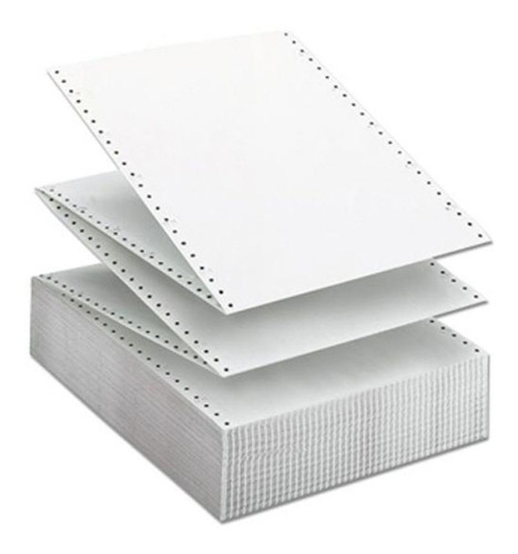 Papel Fanfold Liso Con Desborde 25,5 X 30cm