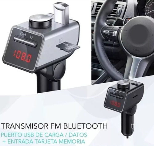 Transmisor Fm Micro Sd Bluetooth Receptor Encendedor 12 Vlts
