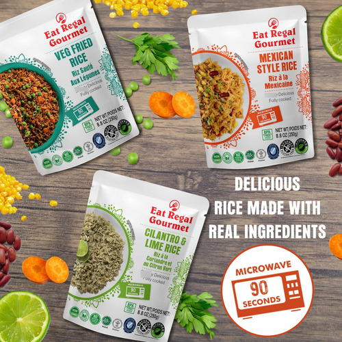 Arroz Para Microondas Variado 3 Sabores Listo En 90 Seg