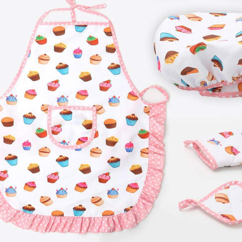 Juego De Gorro De Cocinero Y Guantes Para Niños, 2 Juegos