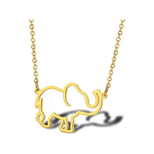 Buena Suerte Collares Joyas Colgante Elefante Collar De...