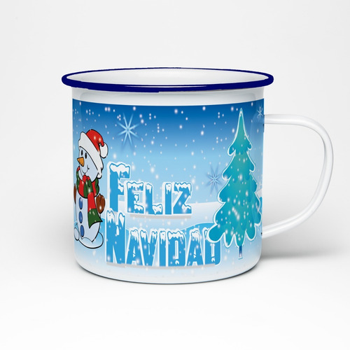 Taza De Peltre Regalo Feliz Navidad