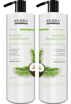 Comprar Shampoo Sin Sal Riviera Leche Y Coco Para Cabellos Secos 1L + Acondicionador Sin Sal Riviera Leche Y Coco 1L