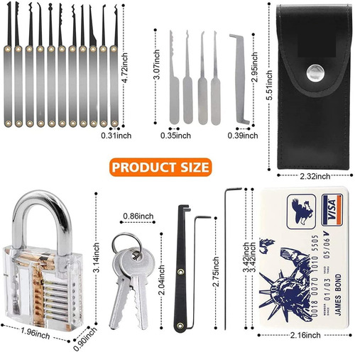 Kit Multiherramientas De Uso Profesional Para Cerradura De P