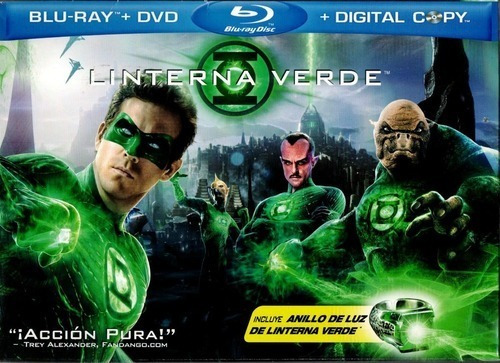 Imagen 1 de 2 de Linterna Verde Blu Ray Dvd + Anillo De Luz Película Nuevo