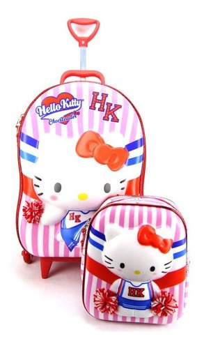 Mochilete 3d Hello Kitty + Lancheira Maxtoy 2823am20