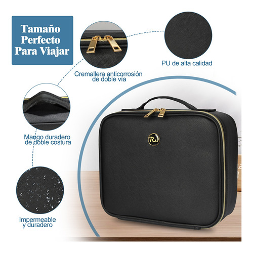 Estuche De Maquillaje Multifuncion Con Espejo Luz Maquillaje