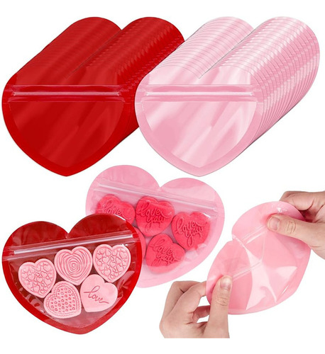 100 Sacolas Presentes Em Formato Coração, Dia Dos Namorados