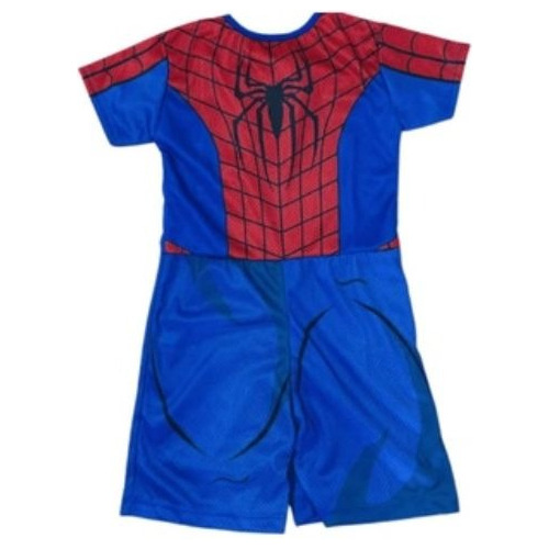 Fantasia Infantil Roupa Homem Aranha  Curto Vingadores Heroi